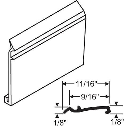 Strybuc Vinyl Glazing Bead White 65-132W